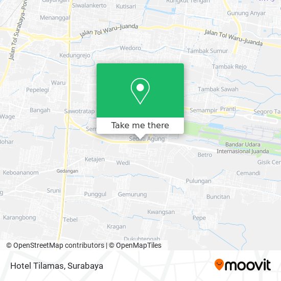 Hotel Tilamas map