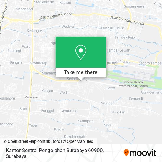 Kantor Sentral Pengolahan Surabaya 60900 map