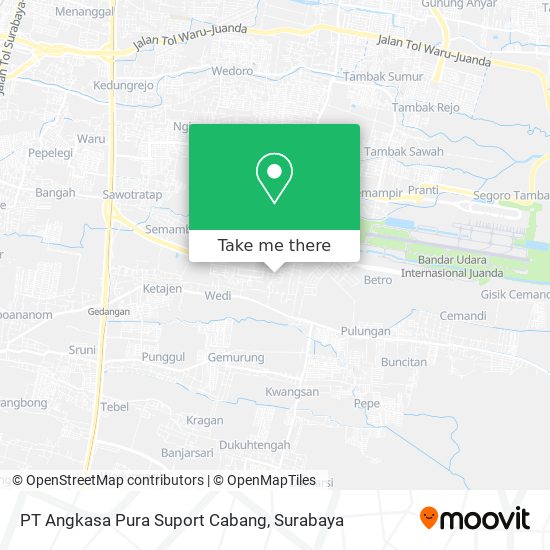 PT Angkasa Pura Suport Cabang map
