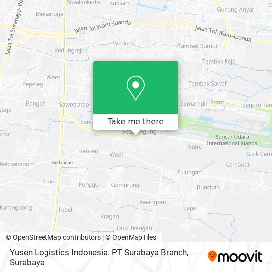 Yusen Logistics Indonesia. PT Surabaya Branch map