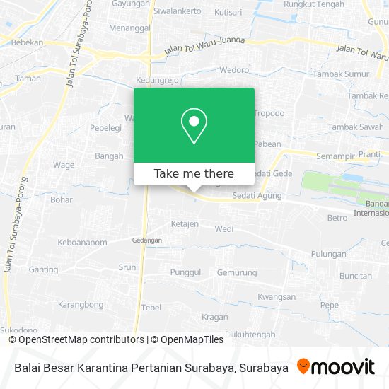 Balai Besar Karantina Pertanian Surabaya map