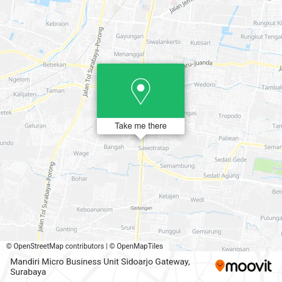 Mandiri Micro Business Unit Sidoarjo Gateway map