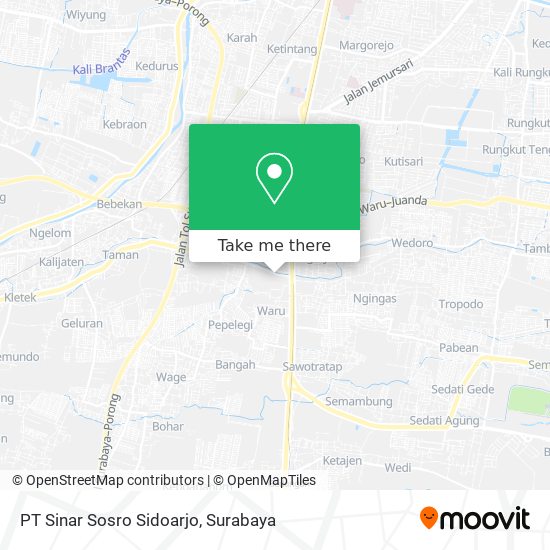 PT Sinar Sosro Sidoarjo map