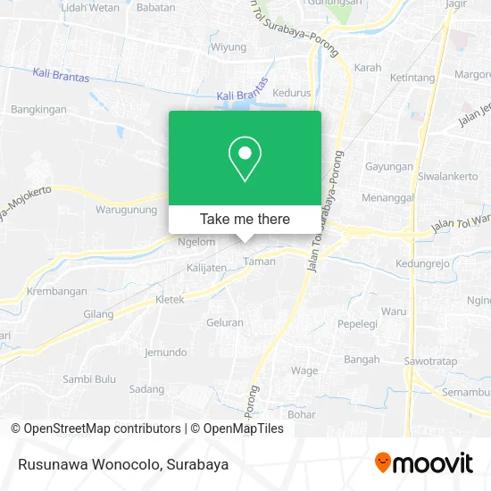 Rusunawa Wonocolo map