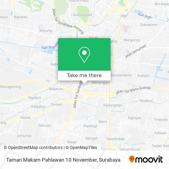Taman Makam Pahlawan 10 November map