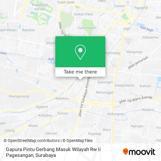 Gapura Pintu Gerbang Masuk Wilayah Rw Ii Pagesangan map