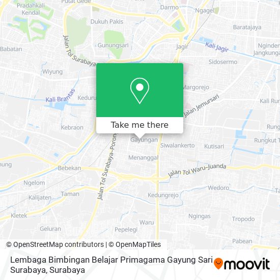 Lembaga Bimbingan Belajar Primagama Gayung Sari Surabaya map