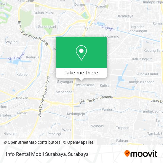Info Rental Mobil Surabaya map