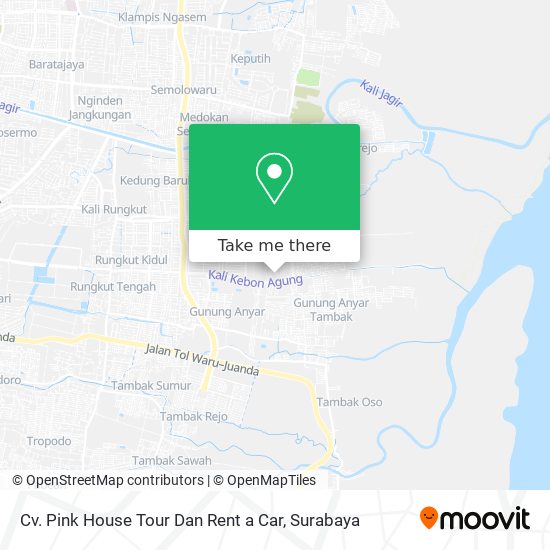 Cv. Pink House Tour Dan Rent a Car map