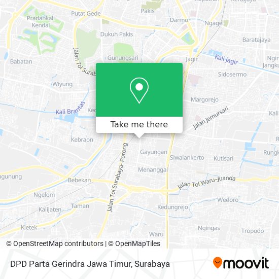 DPD Parta Gerindra Jawa Timur map
