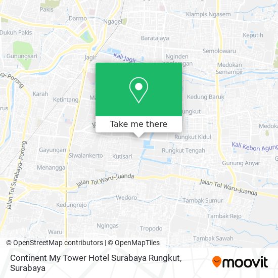 Continent My Tower Hotel Surabaya Rungkut map