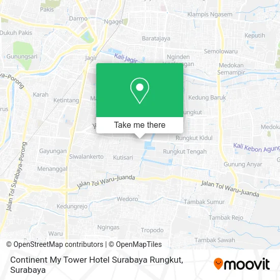 Continent My Tower Hotel Surabaya Rungkut map