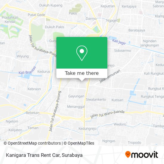 Kanigara Trans Rent Car map