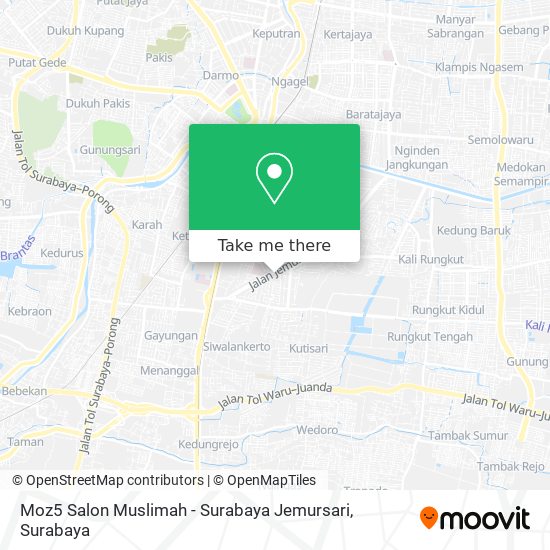 Moz5 Salon Muslimah - Surabaya Jemursari map