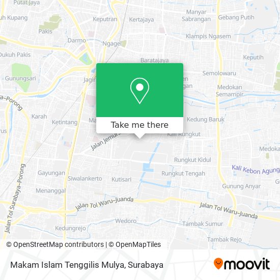 Makam Islam Tenggilis Mulya map
