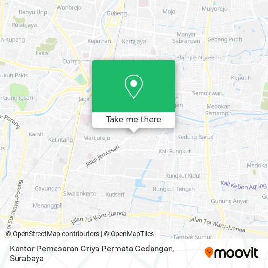 Kantor Pemasaran Griya Permata Gedangan map