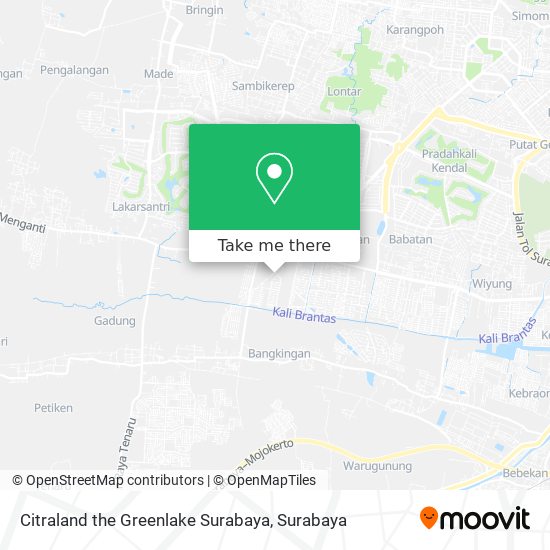 Citraland the Greenlake Surabaya map