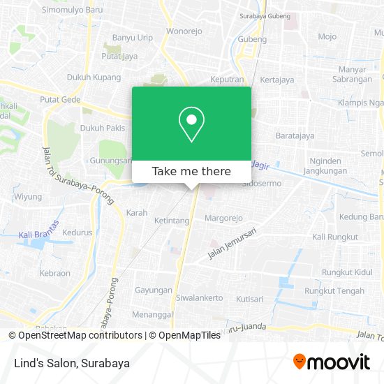 Lind's Salon map