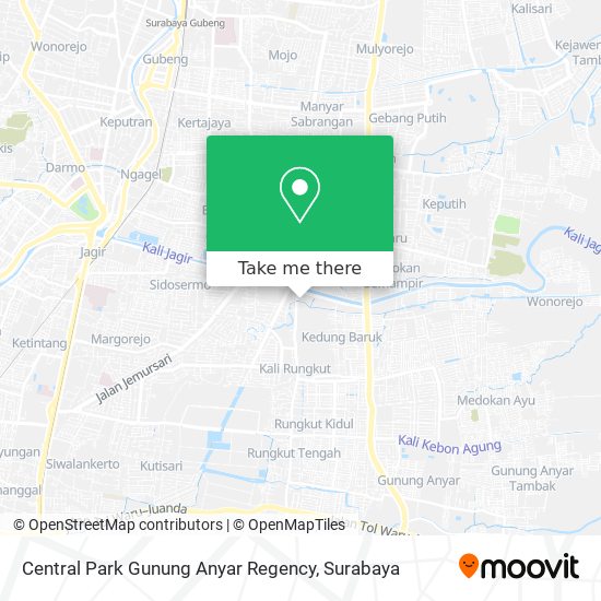 Central Park Gunung Anyar Regency map
