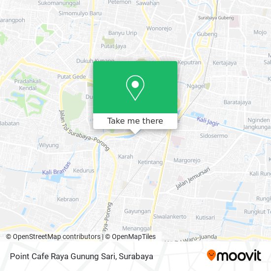 Point Cafe Raya Gunung Sari map