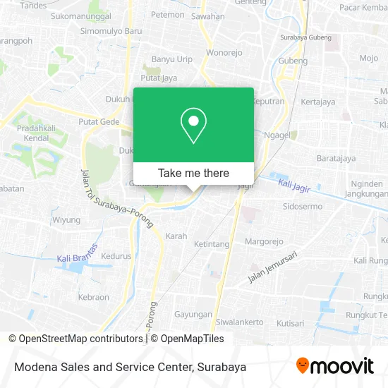 Modena Sales and Service Center map