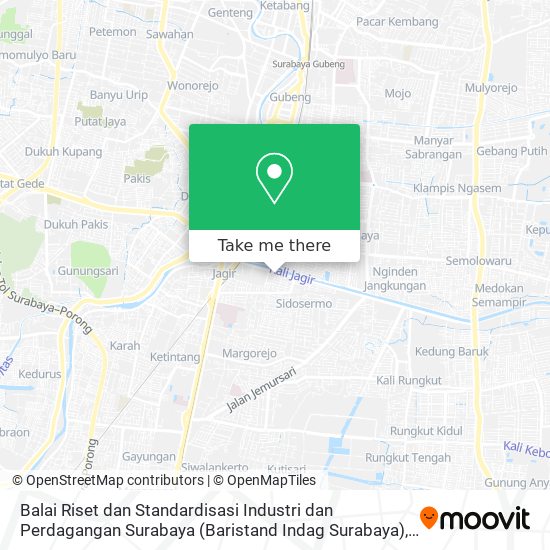Balai Riset dan Standardisasi Industri dan Perdagangan Surabaya (Baristand Indag Surabaya) map