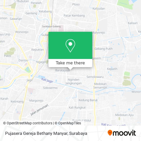 Pujasera Gereja Bethany Manyar map