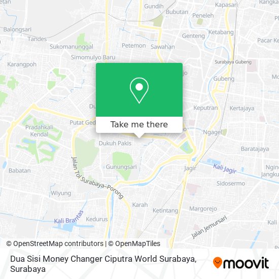 Dua Sisi Money Changer Ciputra World Surabaya map