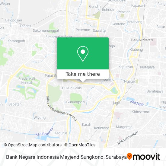 Bank Negara Indonesia Mayjend Sungkono map