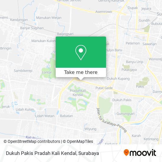 Dukuh Pakis Pradah Kali Kendal map