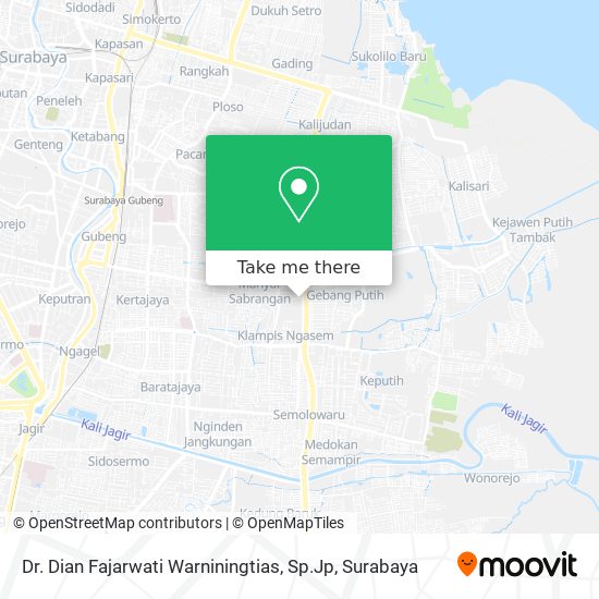Dr. Dian Fajarwati Warniningtias, Sp.Jp map