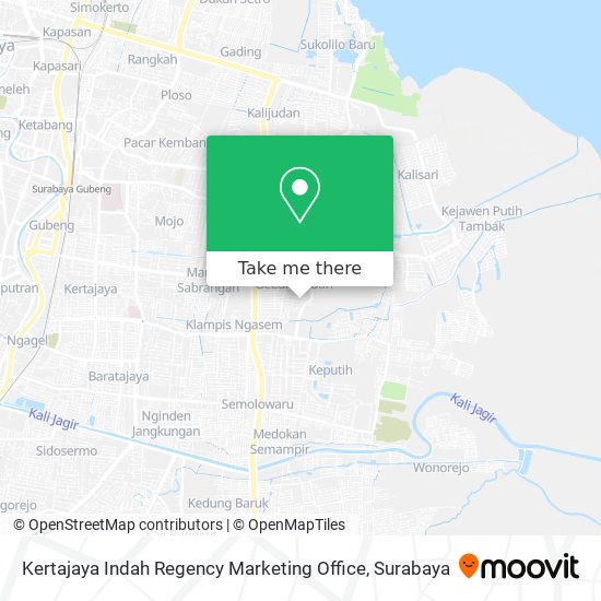 Kertajaya Indah Regency Marketing Office map