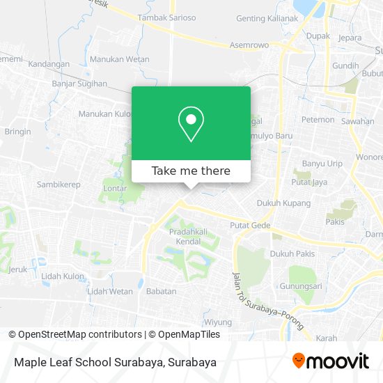 Maple Leaf School Surabaya map