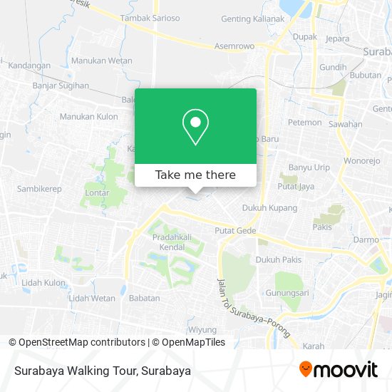 Surabaya Walking Tour map