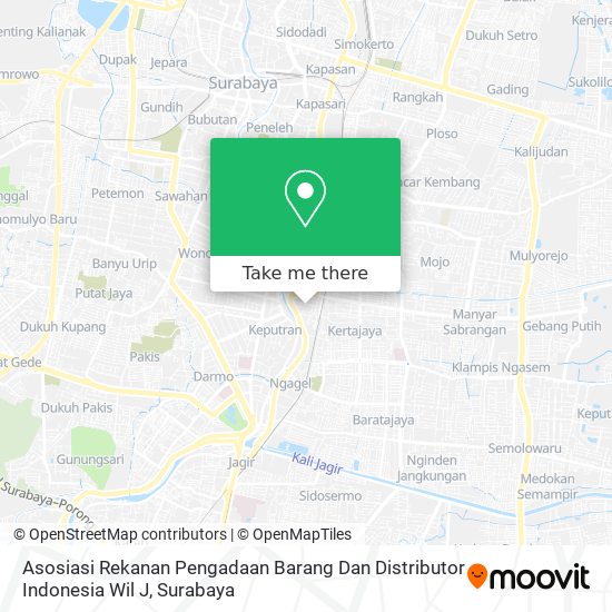 Asosiasi Rekanan Pengadaan Barang Dan Distributor Indonesia Wil J map