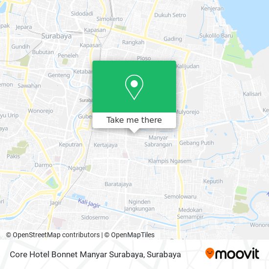 Core Hotel Bonnet Manyar Surabaya map