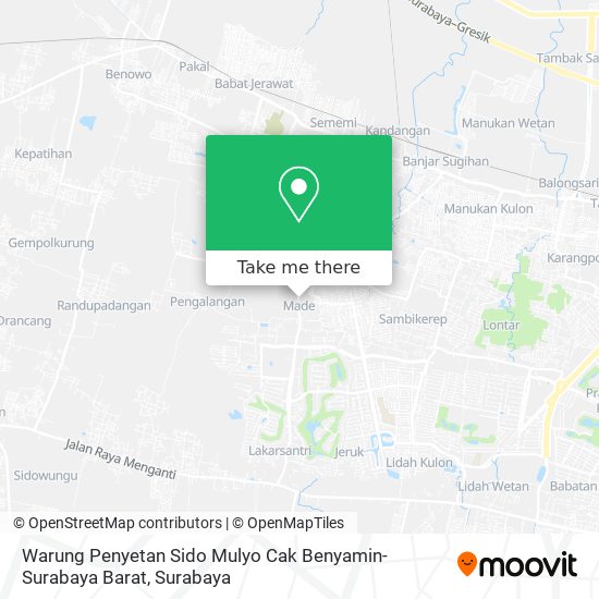 Warung Penyetan Sido Mulyo Cak Benyamin-Surabaya Barat map