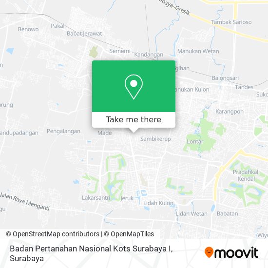 Badan Pertanahan Nasional Kots Surabaya I map