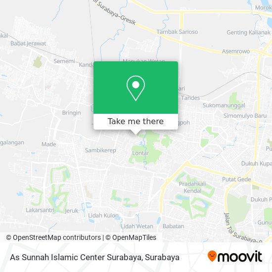 As Sunnah Islamic Center Surabaya map
