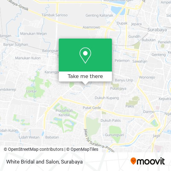 White Bridal and Salon map