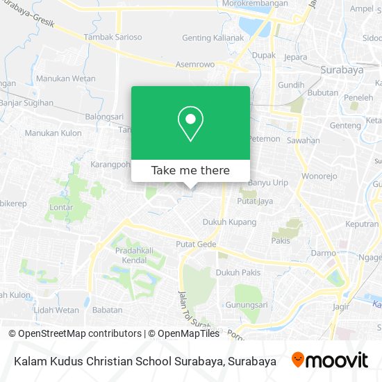 Kalam Kudus Christian School Surabaya map