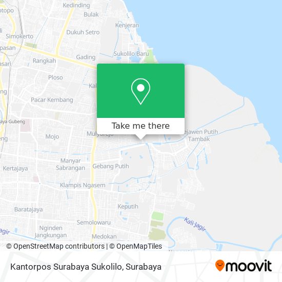 Kantorpos Surabaya Sukolilo map