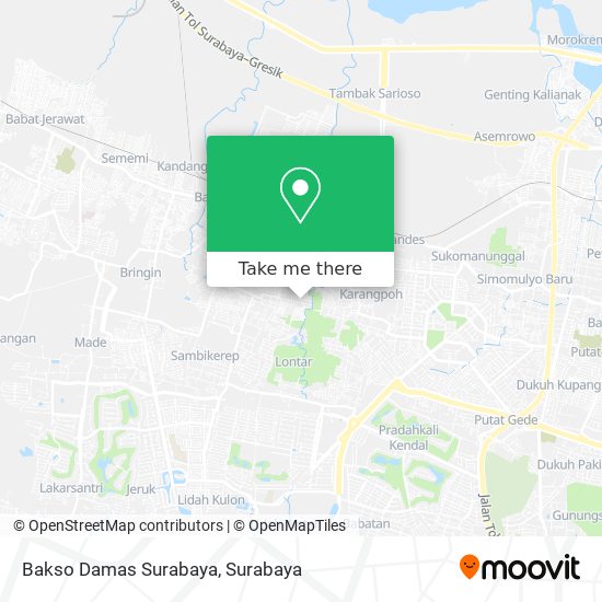 Bakso Damas Surabaya map