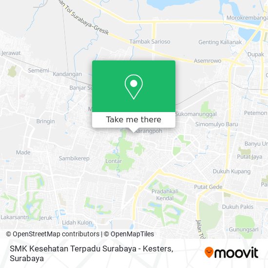 SMK Kesehatan Terpadu Surabaya - Kesters map