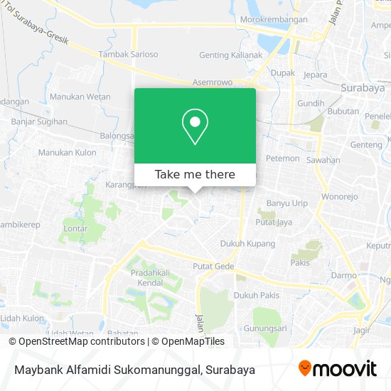 Maybank Alfamidi Sukomanunggal map