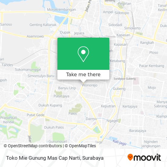 Toko Mie Gunung Mas Cap Narti map