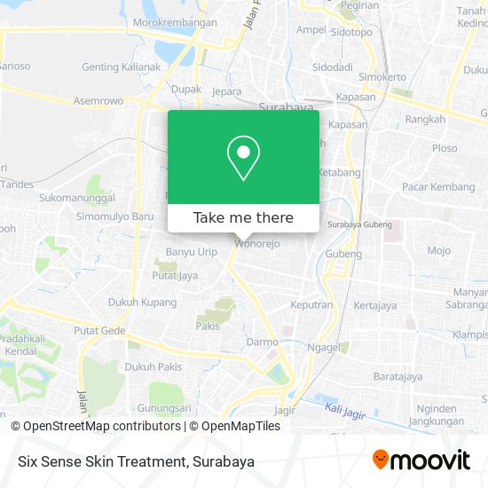 Six Sense Skin Treatment map