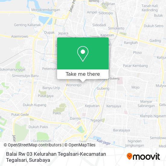 Balai Rw 03 Kelurahan Tegalsari-Kecamatan Tegalsari map