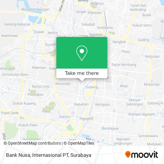 Bank Nusa, Internasional PT map