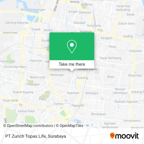 PT Zurich Topas Life map
